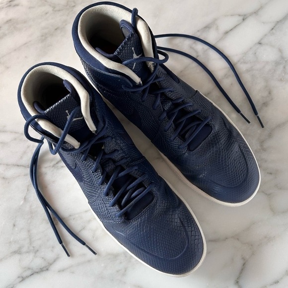 Nike Other - Nike Air Jordan 1 High Nouveau Navy Snakeskin 819176-407 2016 Shoes Size 11.5